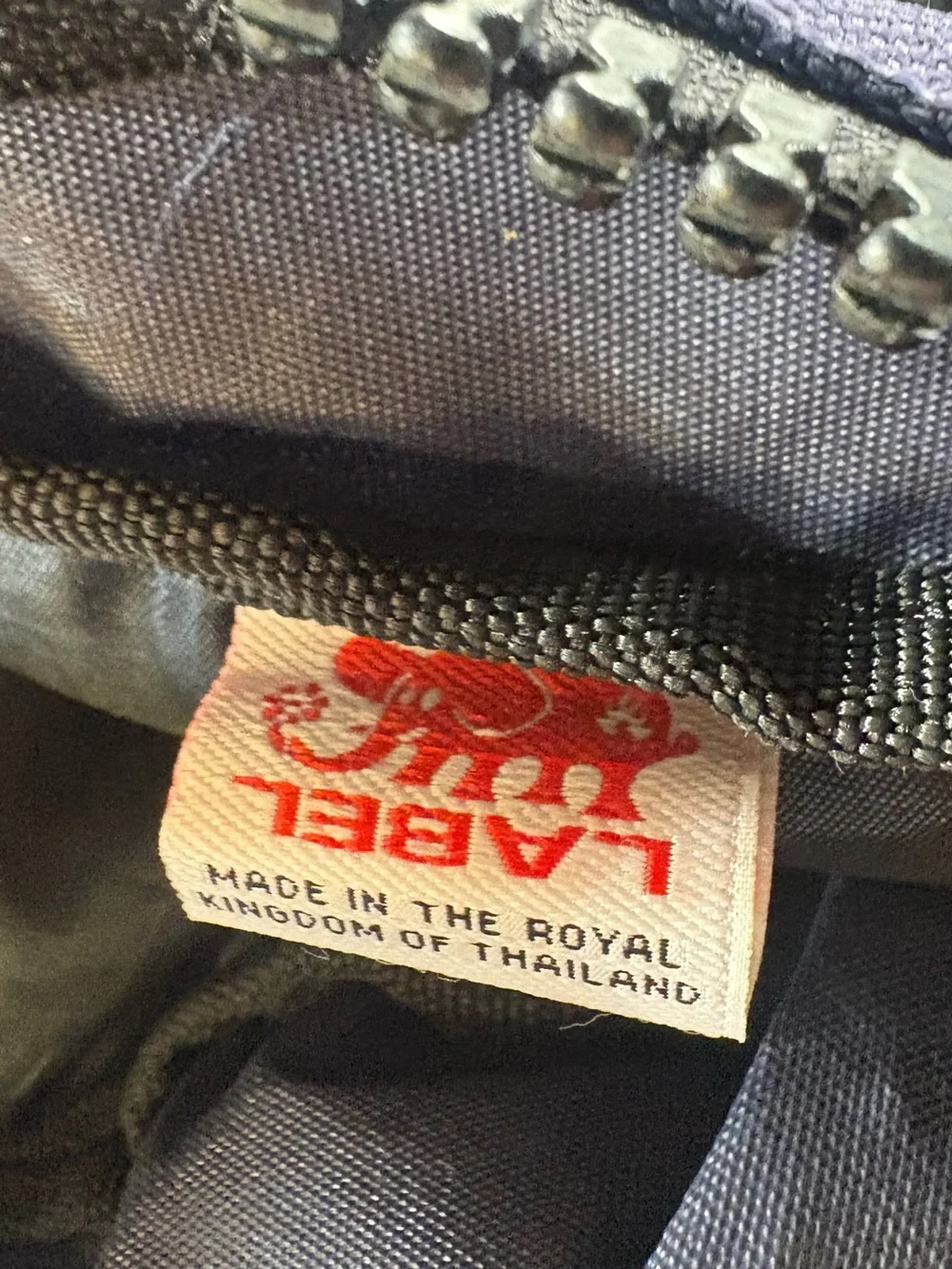 Vintage Black Label Skateboarding Backpack Y2K Navy Blue